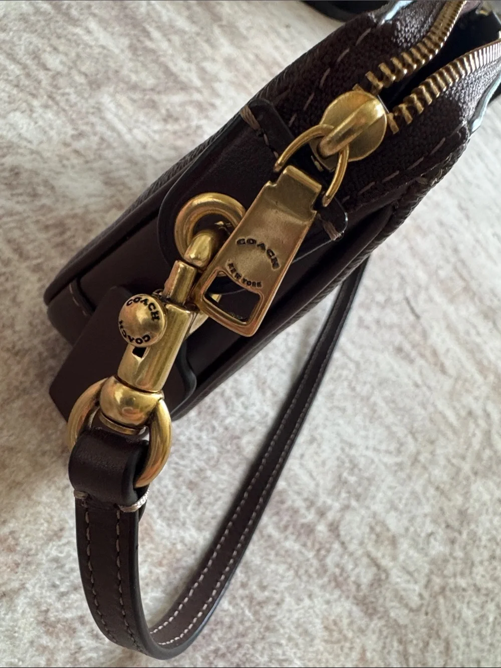 Coach Plaza Bag in Signature Canvas + Dust Bag + Charm